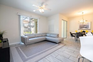 TV, DVD player, stereo, offices - Bright 4Bd with Pool   Resort Perks   Near Disney (Kissimmee)