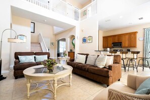 TV, DVD player, stereo, offices - Family Villa w  Pool  Spa   Game Room Near Disney (Kissimmee)