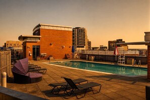 Pool - Downtown Silver Spring Walkable Metro Skyline Balcony Corner Suite | Luxe Pad (Silver Spring)