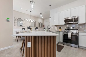 Fridge, microwave, oven, stovetop - 5BR   5BA Paradiso Grande - Walk to SeaWorld 10507 (Orlando)