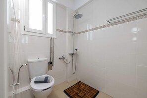 Ducha, secador de pelo y toallas