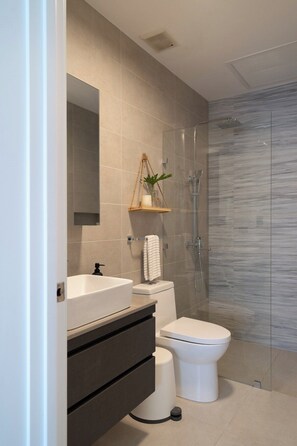 Shower, hair dryer - Unique High-End Loft Apt Cap Cana (Ciudad Las Canas, Cap Cana)