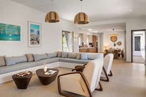 TV, music library - Villa Thermaia, Divine Sea Views, Private Infinity Pools, Furnished Terrace,. (Sifnos)