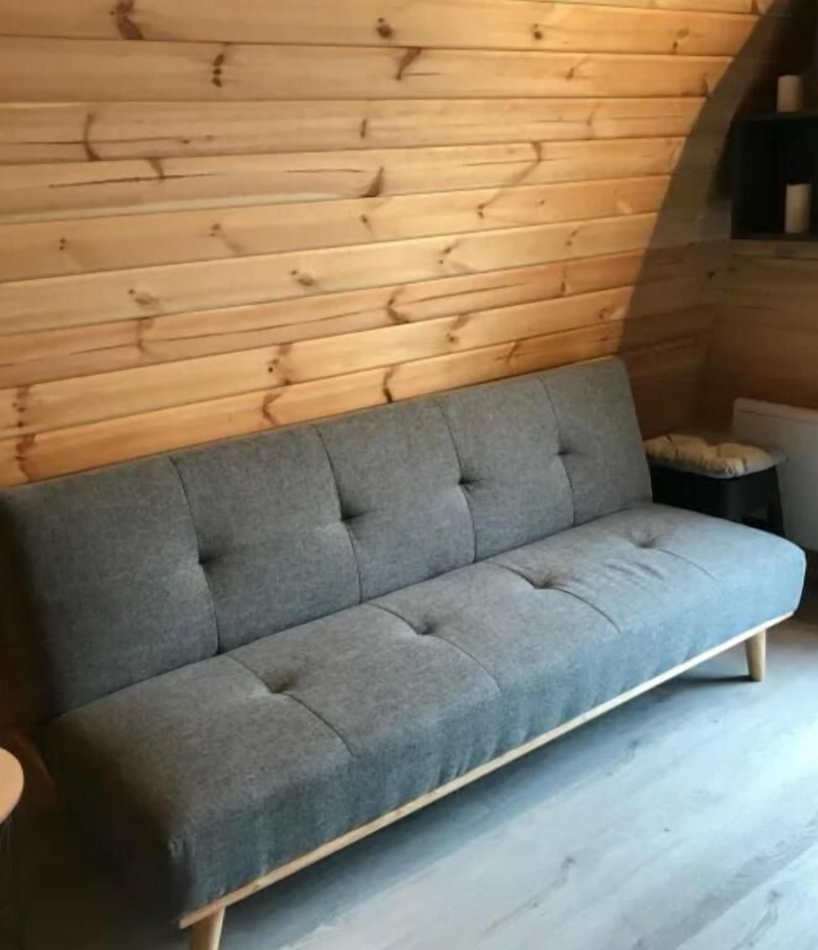Chalet, uitzicht op tuin | Woonruimte