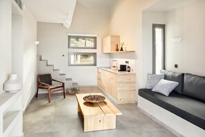 Living area - Duplex Villa Ondessa, Private Pool, Spacious Furnished Terrace, Thassos (Thasos)