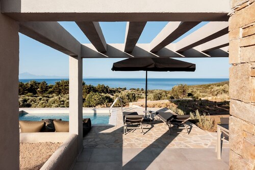 Duplex Villa Ondessa, Private Pool, Spacious Furnished Terrace, Thassos