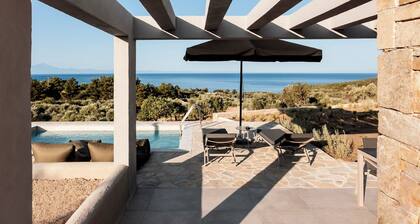 Duplex Villa Ondessa, Private Pool, Spacious Furnished Terrace, Thassos