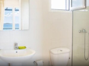 Shower, towels, soap, shampoo - Sea Front Villa Almyne, Divine Sea Views, Private furnished Terrace, Shared. (Neapoli)