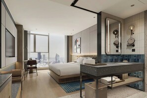 Habitación superior, 1 cama de matrimonio grande, vistas a la ciudad