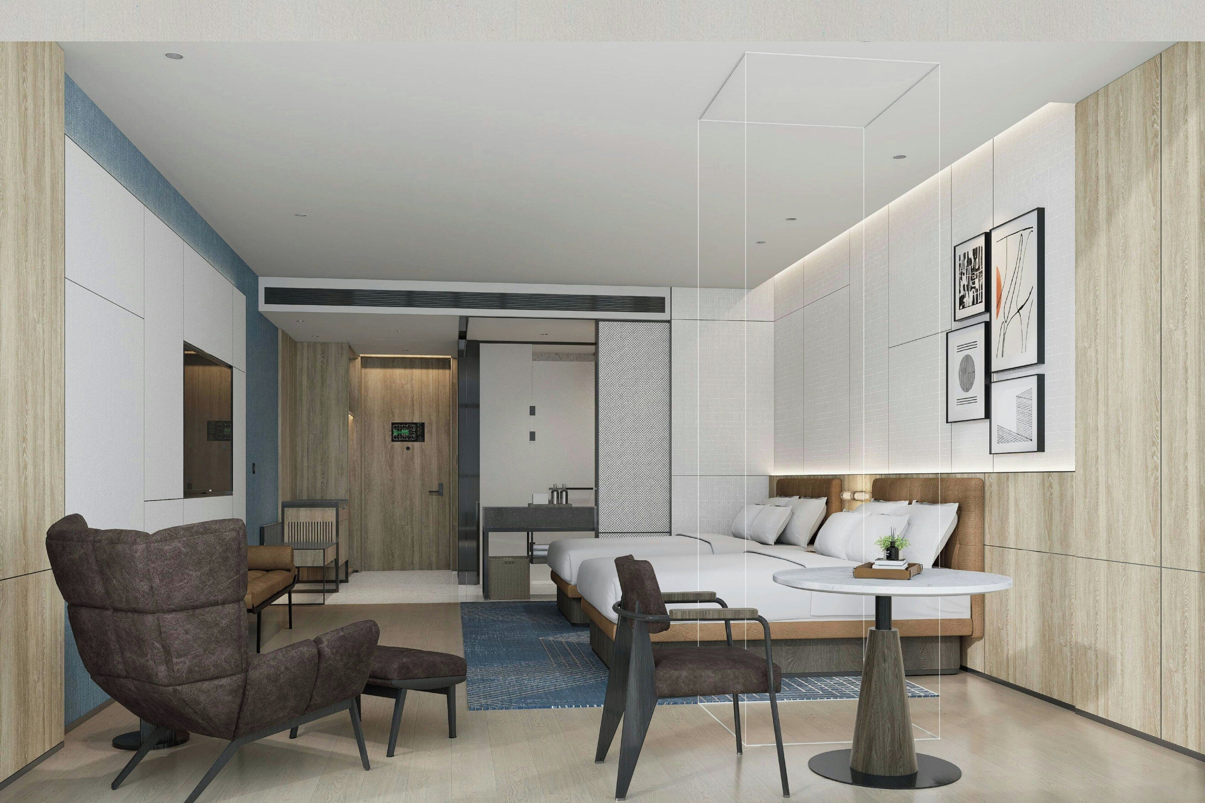 Chambre Premium, 2 lits doubles, vue ville