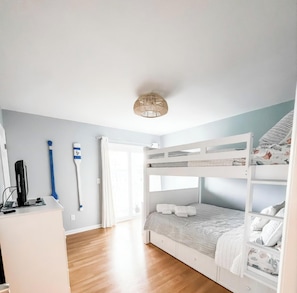 2 bedrooms, iron/ironing board, travel crib, WiFi
