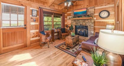 View Cozy Private Fireplace Hot Tub