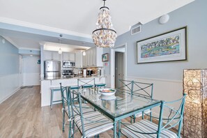 Apartment | Private kitchen - Shoalwater 705 Beachfront Condo Pool Hot Tub More (Orange Beach)