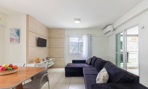 Basic Apartment | Living area | 32-inch TV with cable channels - Apt in Condo w/ Pool 400m From Beach Tau0204 (Maceió)