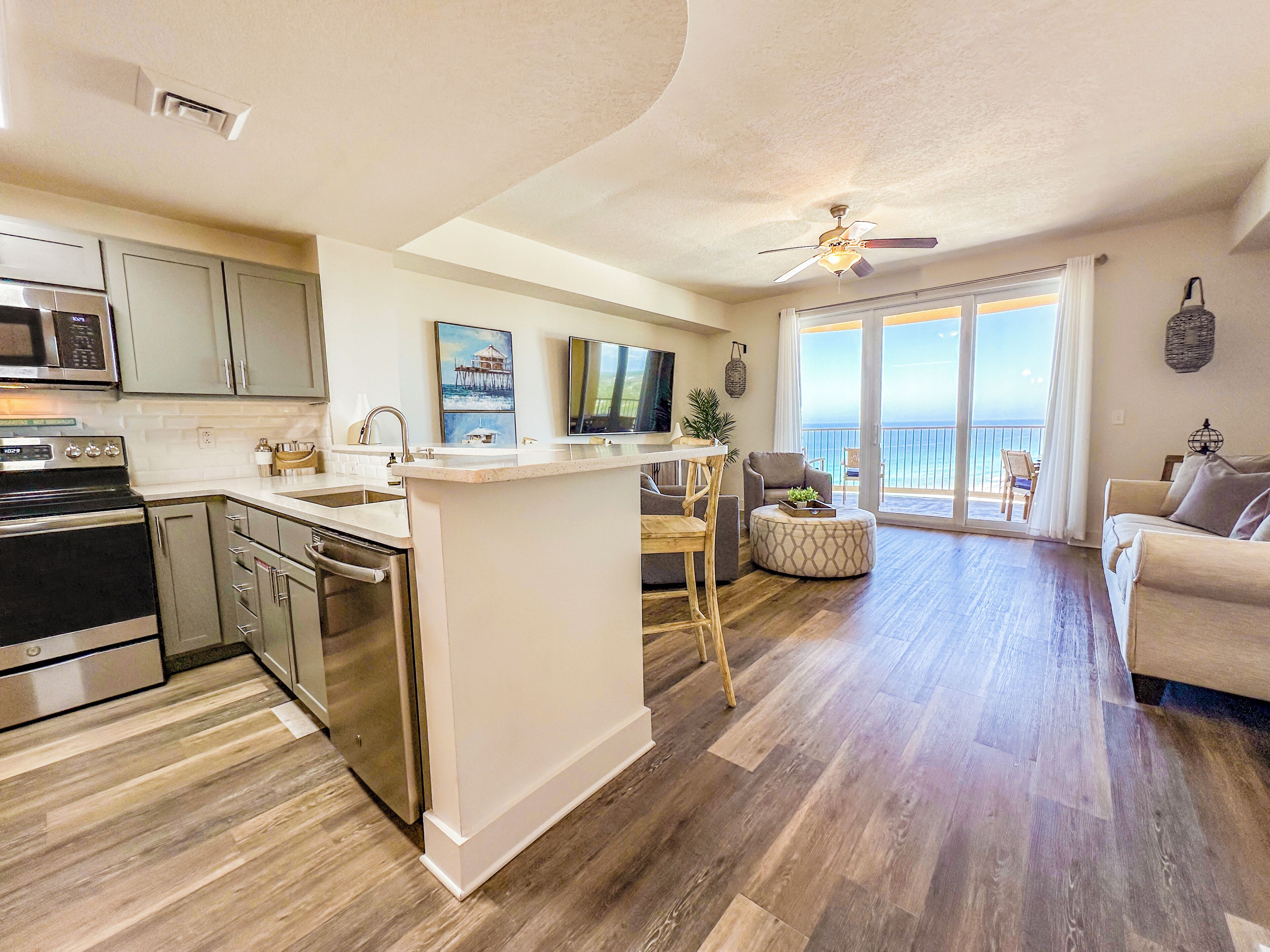 Microwave, oven, stovetop, dishwasher