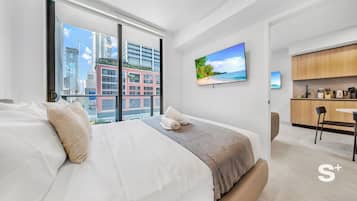 Condo, Balcony, City View | Iron/ironing board, free WiFi, wheelchair access