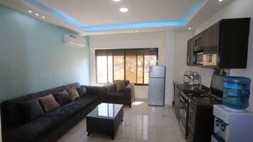 開放式客房, 露台, 城市景 | 客廳