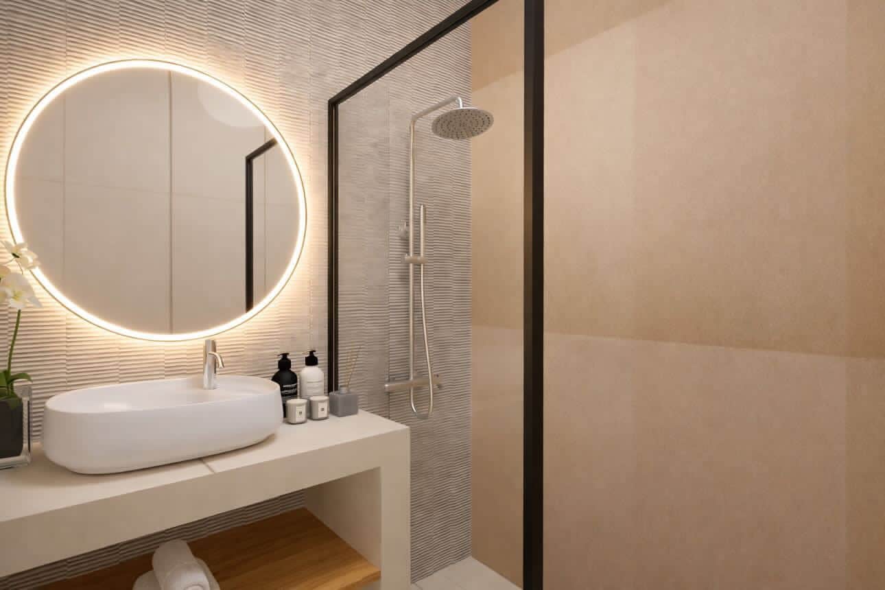 Bathtub, hair dryer, towels, soap