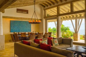 TV, fireplace, stereo, offices - Villa Casa Piedra Blanca by The Agency Baja (San José del Cabo)