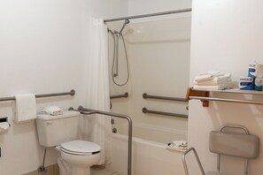 Double Room, 1 Queen Bed | Bathroom | Combined shower/tub, toilet paper - Prospector Inn (Escalante)