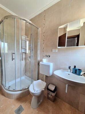 Shower, hair dryer, towels, toilet paper - Studio Nikolina 5 with Sea View (Supetarska Draga)