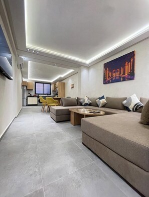 Living area - Cosy nest in Gueliz, luxurious apartment, all on foot (Marrakech)