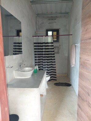 Shower, toilet paper