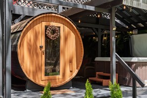 Exterior - 5BR Pocono Chalet | Sauna+Hot Tub | Sleeps 14 (Lake Harmony)