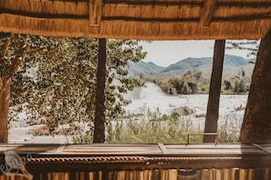 Vue depuis lâhĂ©bergement