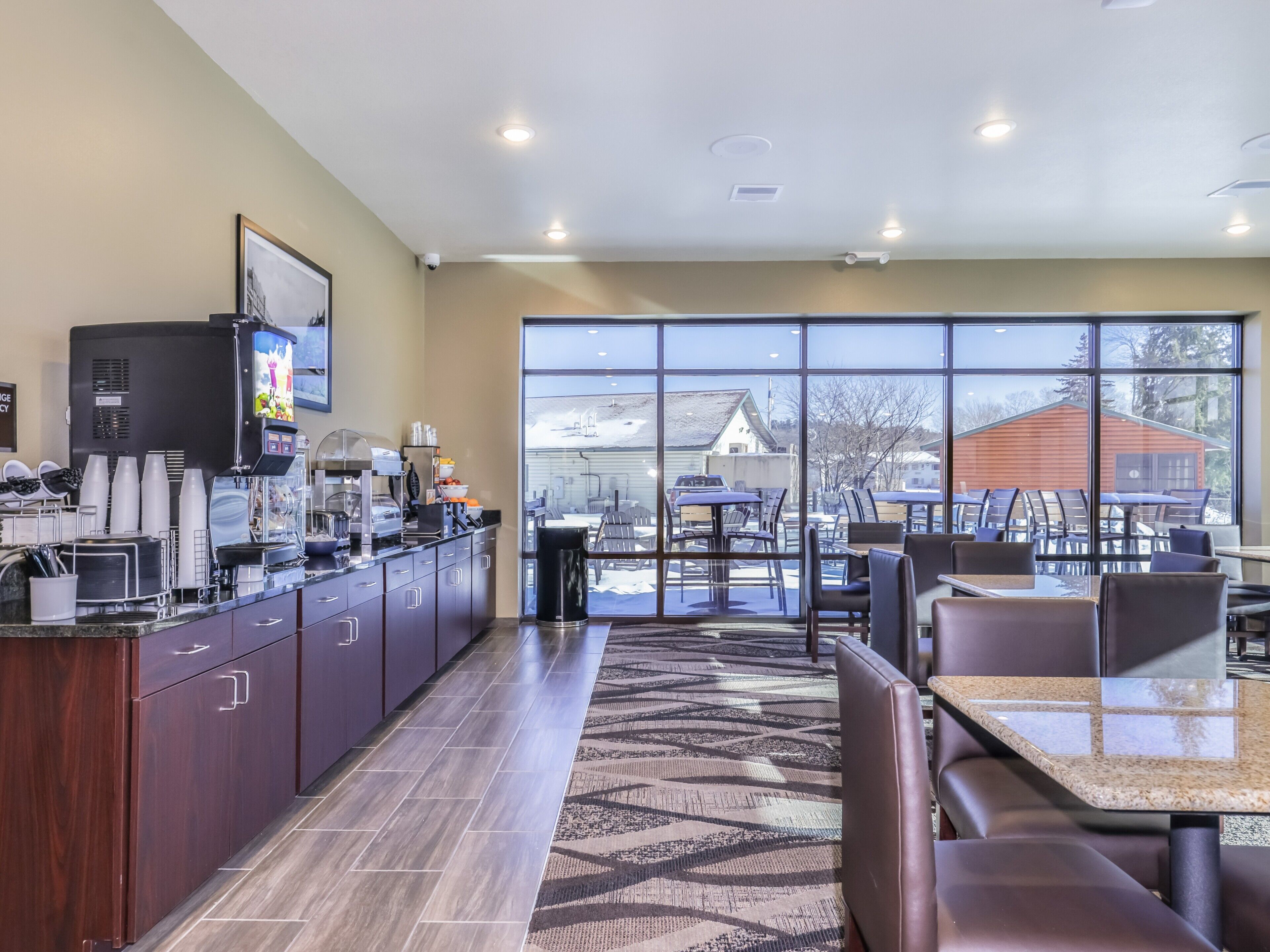 Free daily self-serve breakfast