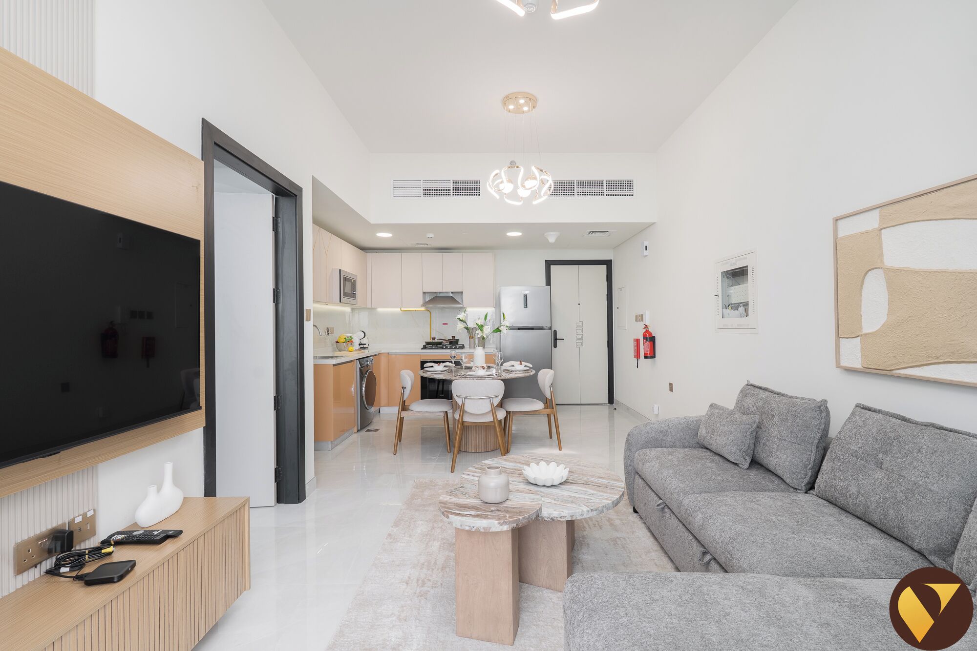 Luxury Apartment, Balcony, City View | Living area