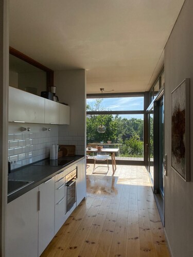 Design wooden house with panoramic field view in Märkische Schweiz! Peace&Design&Nature