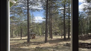 A forested area with a gazebo and a clear sky. - 30 Night Minimum, Shasta View Chalet (Weed)