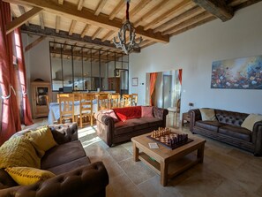 Living area - Historic house with panoramic view - 14 guests (COULGENS)