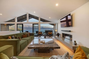 Living area - The Lookout + The Retreat | Sleeps 12 guests (Queenstown)
