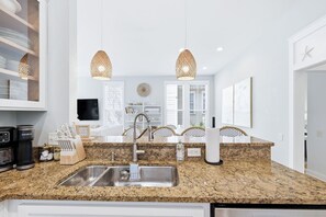Fridge, microwave, oven, stovetop - Walk to Beach, Summer House, Sleeps 10, Bikes, Deck, 2 pools (Santa Rosa Beach)
