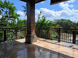 Ferienhaus, 2 Schlafzimmer, Gartenblick | Blick vom Balkon