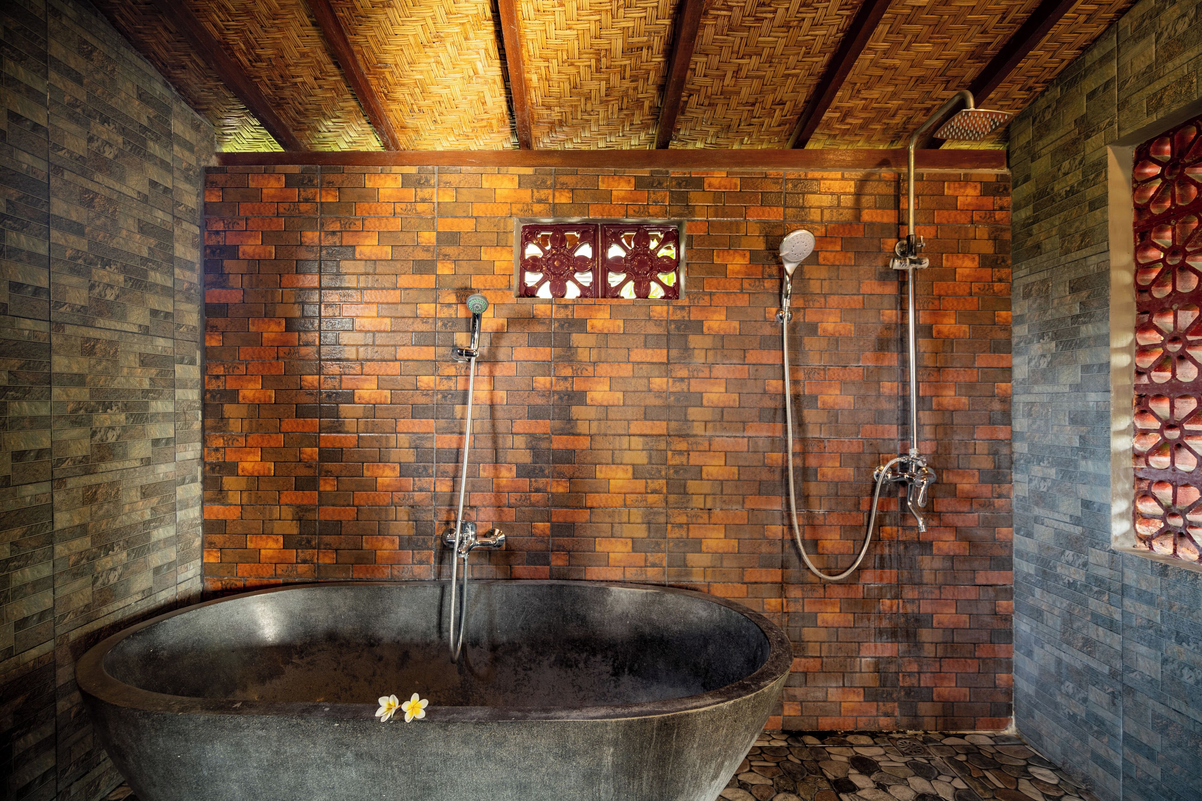 Villa, 1 camera da letto, piscina privata | Bagno | Vasca e doccia separate, asciugacapelli, asciugamani, sapone