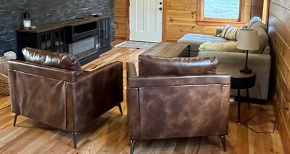 2-bedroom cabin located on a working bee farm and stocked trout stream.