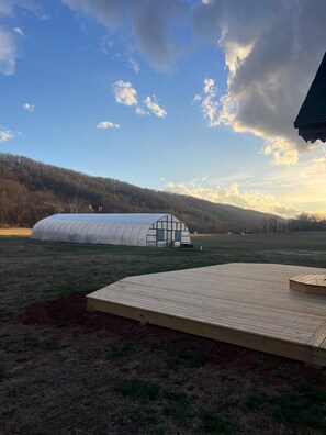 Property grounds - 2-bedroom cabin located on a working bee farm and stocked trout stream. (Rural Retreat)