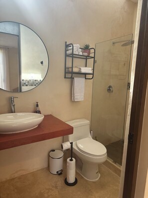 Shower, towels, soap, toilet paper - Casa Bélanger (Mérida)