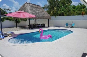 Outdoor pool, a heated pool
