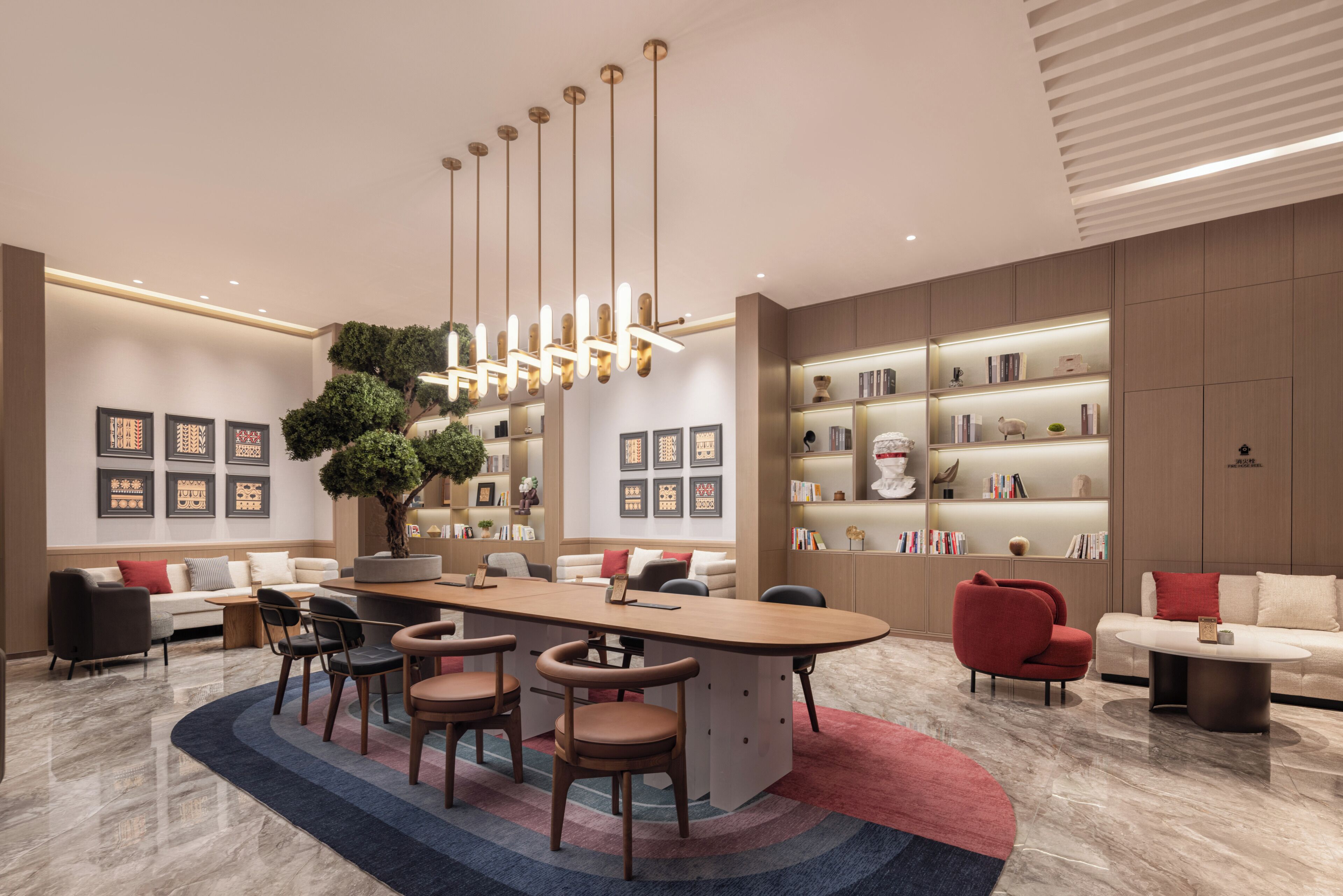 Coin salon dans le hall