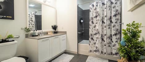 Towels, soap, toilet paper