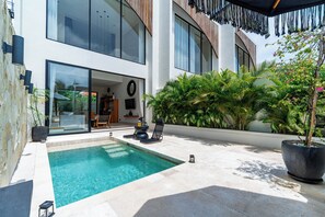 Outdoor pool - 1BR Private Pool Villa in Batu Bolong • Walk to Cafés (Badung)