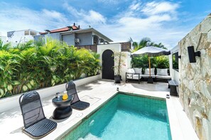 Outdoor pool - 1BR Private Pool Villa in Batu Bolong • Walk to Cafés (Badung)