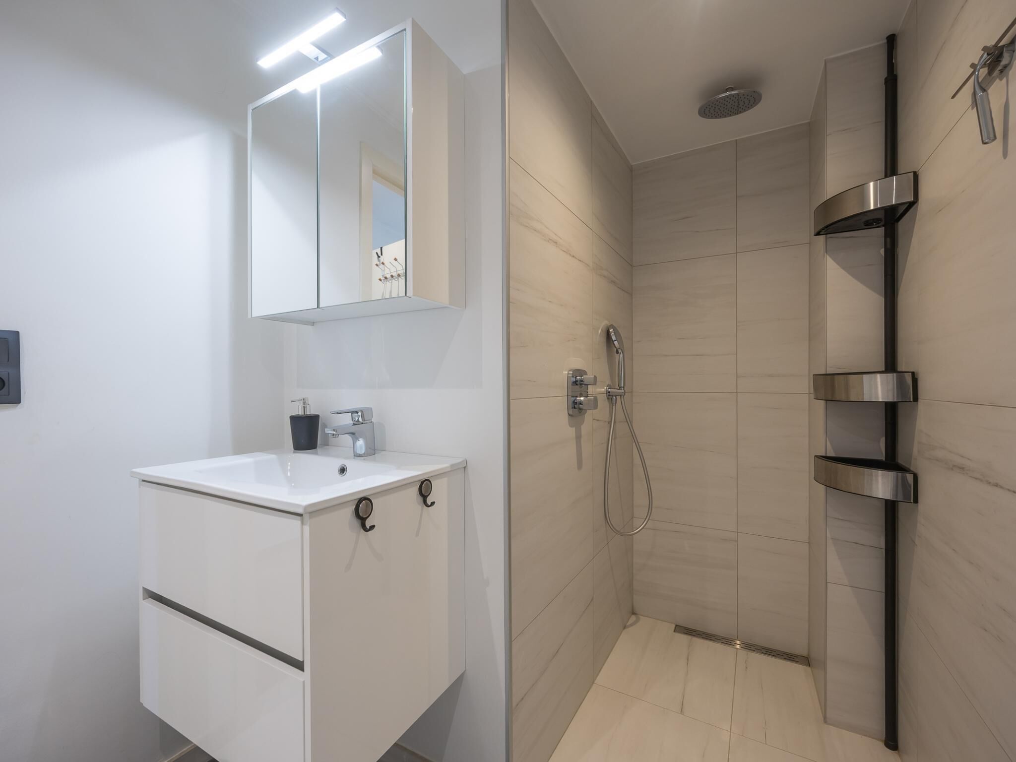 Shower, hair dryer