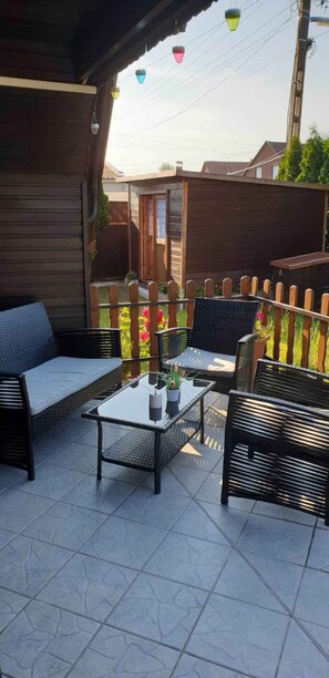 Terrace/patio - Holiday home with air conditioning and garden pavilion (Balatonmáriafürdő)