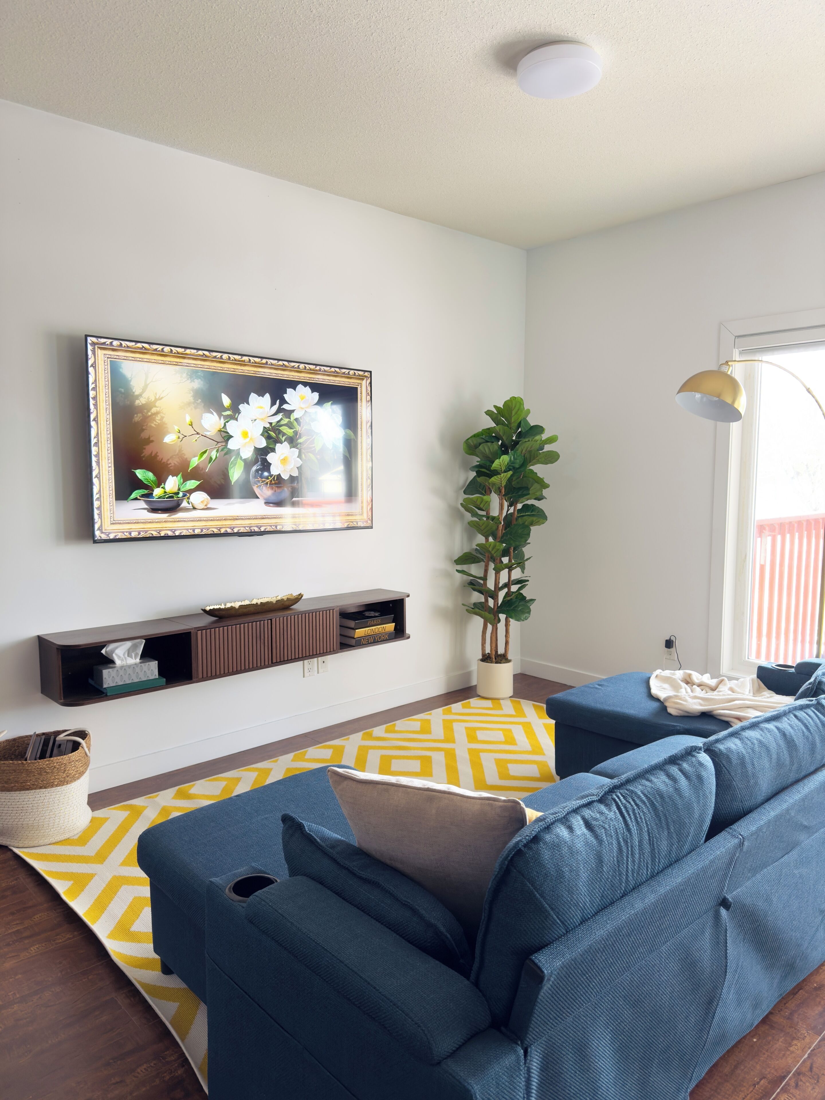 Living area. The Boho-Chic Urban Retreat: 3BR Haven Near Downtown & General Hospital