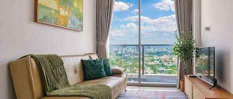 公寓, 3 间卧室, 城市景观 | 客厅
